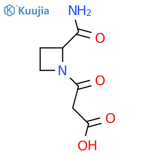 3-(2-carbamoylazetidin-1-yl)-3-oxopropanoic acid structure