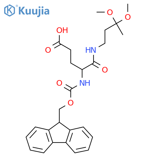 4-(3,3-dimethoxybutyl)carbamoyl-4-({(9H-fluoren-9-yl)methoxycarbonyl}amino)butanoic acid structure