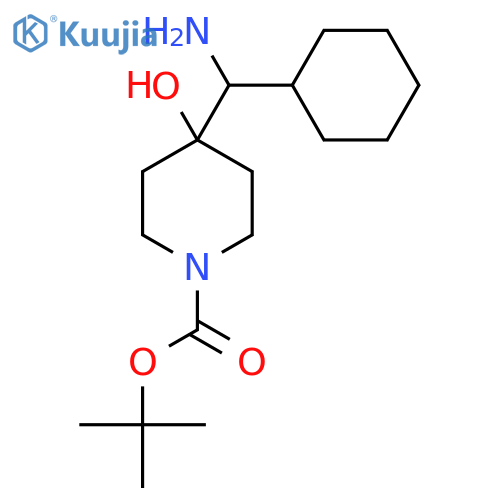 tert-butyl 4-amino(cyclohexyl)methyl-4-hydroxypiperidine-1-carboxylate structure