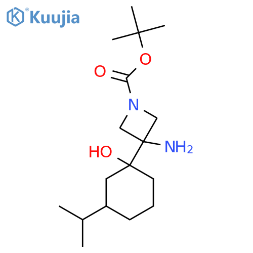 tert-butyl 3-amino-3-1-hydroxy-3-(propan-2-yl)cyclohexylazetidine-1-carboxylate structure