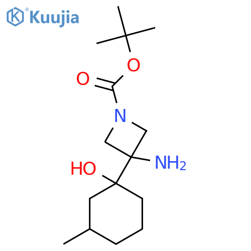 tert-butyl 3-amino-3-(1-hydroxy-3-methylcyclohexyl)azetidine-1-carboxylate structure
