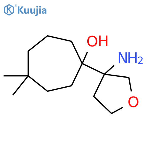 1-(3-aminooxolan-3-yl)-4,4-dimethylcycloheptan-1-ol structure