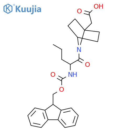 2-{7-2-({(9H-fluoren-9-yl)methoxycarbonyl}amino)pentanoyl-7-azabicyclo2.2.1heptan-1-yl}acetic acid structure