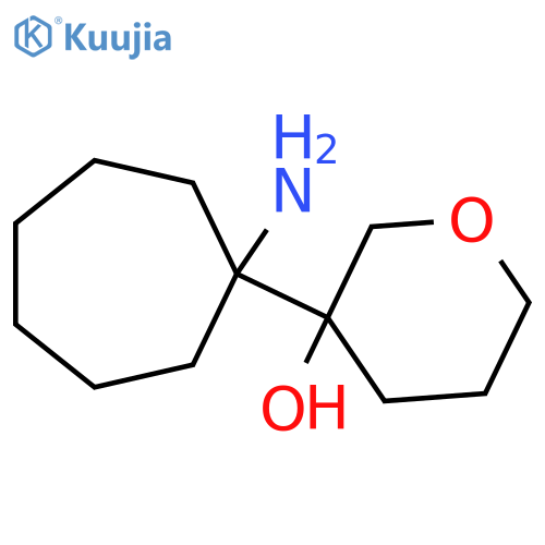 3-(1-aminocycloheptyl)oxan-3-ol structure