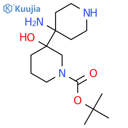 Tert-butyl 3-(4-aminopiperidin-4-yl)-3-hydroxypiperidine-1-carboxylate structure
