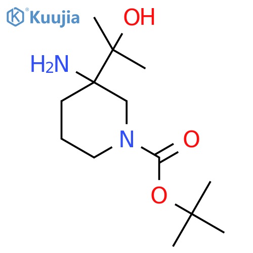 tert-butyl 3-amino-3-(2-hydroxypropan-2-yl)piperidine-1-carboxylate structure