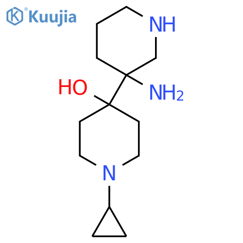 4-(3-aminopiperidin-3-yl)-1-cyclopropylpiperidin-4-ol structure