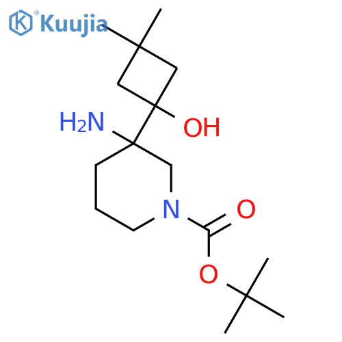 Tert-butyl 3-amino-3-(1-hydroxy-3,3-dimethylcyclobutyl)piperidine-1-carboxylate structure