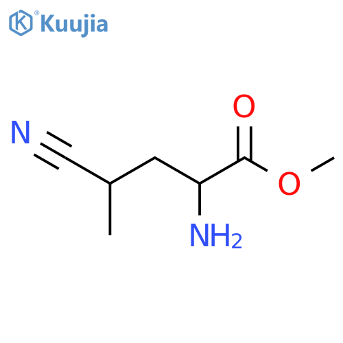 methyl 2-amino-4-cyano-4-methylbutanoate structure