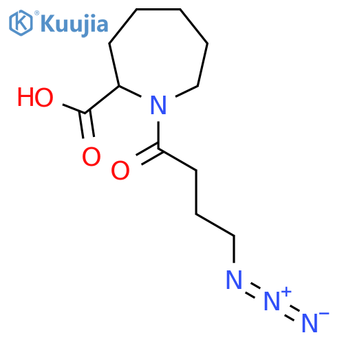 1-(4-azidobutanoyl)azepane-2-carboxylic acid structure