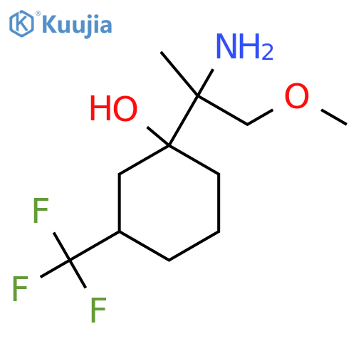 1-(2-amino-1-methoxypropan-2-yl)-3-(trifluoromethyl)cyclohexan-1-ol structure