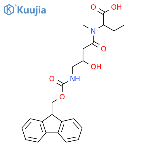 2-4-({(9H-fluoren-9-yl)methoxycarbonyl}amino)-3-hydroxy-N-methylbutanamidobutanoic acid structure
