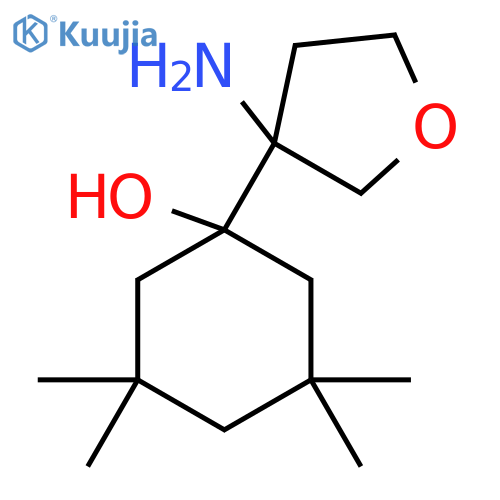 1-(3-aminooxolan-3-yl)-3,3,5,5-tetramethylcyclohexan-1-ol structure
