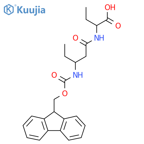 2-3-({(9H-fluoren-9-yl)methoxycarbonyl}amino)pentanamidobutanoic acid structure