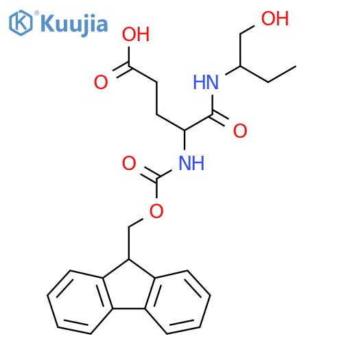4-({(9H-fluoren-9-yl)methoxycarbonyl}amino)-4-(1-hydroxybutan-2-yl)carbamoylbutanoic acid structure