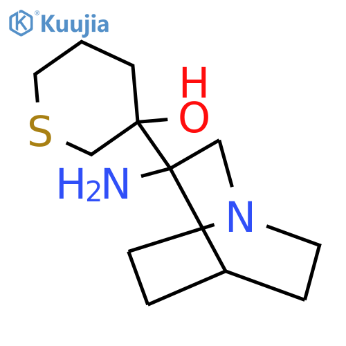 3-{3-amino-1-azabicyclo2.2.2octan-3-yl}thian-3-ol structure