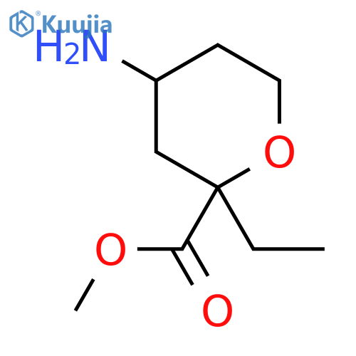 Methyl 4-amino-2-ethyloxane-2-carboxylate structure