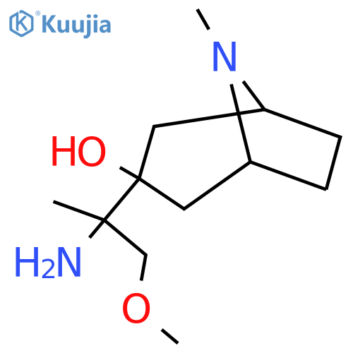 3-(2-amino-1-methoxypropan-2-yl)-8-methyl-8-azabicyclo3.2.1octan-3-ol structure