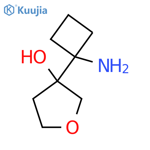 3-(1-aminocyclobutyl)oxolan-3-ol structure