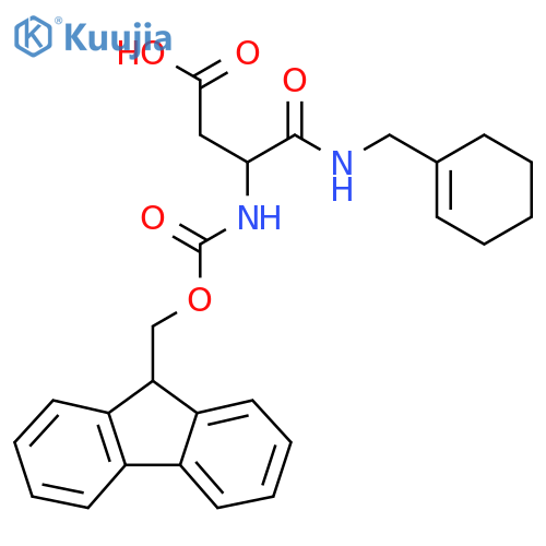 3-{(cyclohex-1-en-1-yl)methylcarbamoyl}-3-({(9H-fluoren-9-yl)methoxycarbonyl}amino)propanoic acid structure