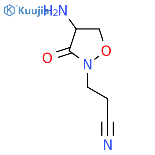 3-(4-amino-3-oxo-1,2-oxazolidin-2-yl)propanenitrile structure