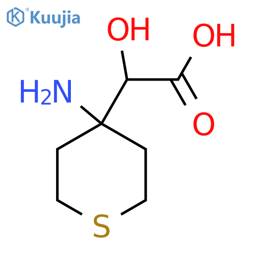 2-(4-aminothian-4-yl)-2-hydroxyacetic acid structure