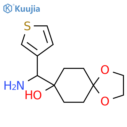 8-[Amino(thiophen-3-yl)methyl]-1,4-dioxaspiro[4.5]decan-8-ol structure