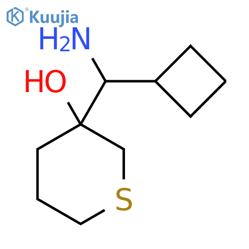 3-amino(cyclobutyl)methylthian-3-ol structure