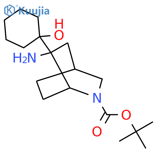 tert-butyl 6-amino-6-(1-hydroxycyclohexyl)-2-azabicyclo2.2.2octane-2-carboxylate structure