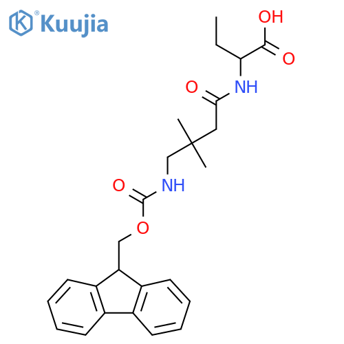 2-4-({(9H-fluoren-9-yl)methoxycarbonyl}amino)-3,3-dimethylbutanamidobutanoic acid structure