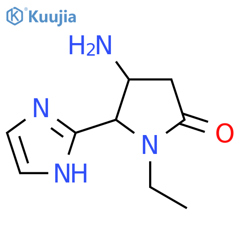 4-amino-1-ethyl-5-(1H-imidazol-2-yl)pyrrolidin-2-one structure