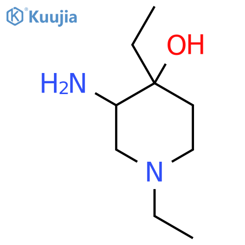 3-amino-1,4-diethylpiperidin-4-ol structure