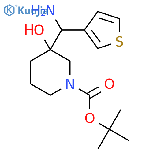 tert-butyl 3-amino(thiophen-3-yl)methyl-3-hydroxypiperidine-1-carboxylate structure