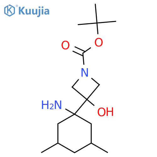 Tert-butyl 3-(1-amino-3,5-dimethylcyclohexyl)-3-hydroxyazetidine-1-carboxylate structure