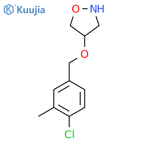 4-(4-chloro-3-methylphenyl)methoxy-1,2-oxazolidine structure
