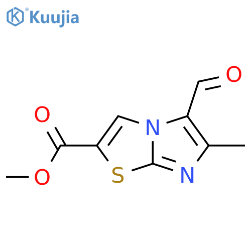 methyl 5-formyl-6-methylimidazo2,1-b1,3thiazole-2-carboxylate structure