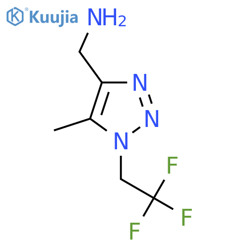 5-methyl-1-(2,2,2-trifluoroethyl)-1H-1,2,3-triazol-4-ylmethanamine structure