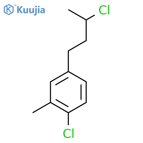1-chloro-4-(3-chlorobutyl)-2-methylbenzene structure