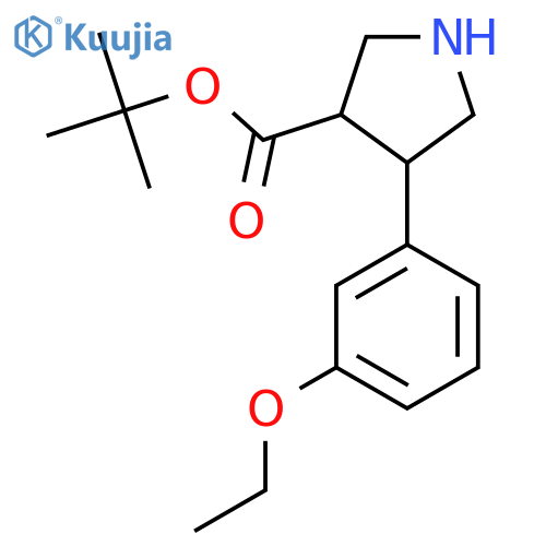 Tert-butyl 4-(3-ethoxyphenyl)pyrrolidine-3-carboxylate structure