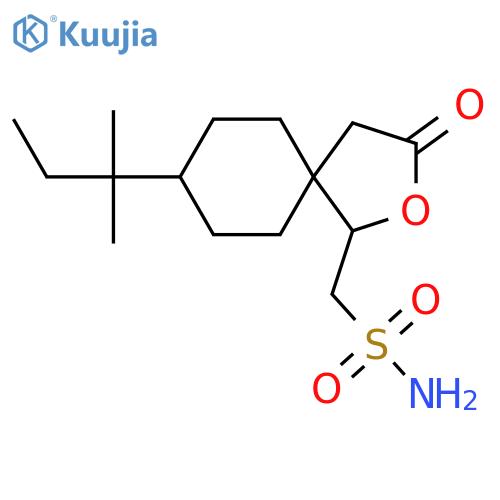 [8-(2-Methylbutan-2-yl)-3-oxo-2-oxaspiro[4.5]decan-1-yl]methanesulfonamide structure