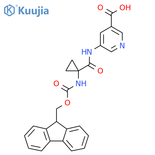 5-1-({(9H-fluoren-9-yl)methoxycarbonyl}amino)cyclopropaneamidopyridine-3-carboxylic acid structure