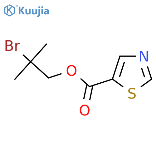 2-bromo-2-methylpropyl 1,3-thiazole-5-carboxylate structure