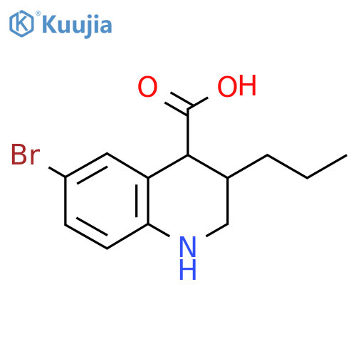 6-Bromo-3-propyl-1,2,3,4-tetrahydroquinoline-4-carboxylic acid structure