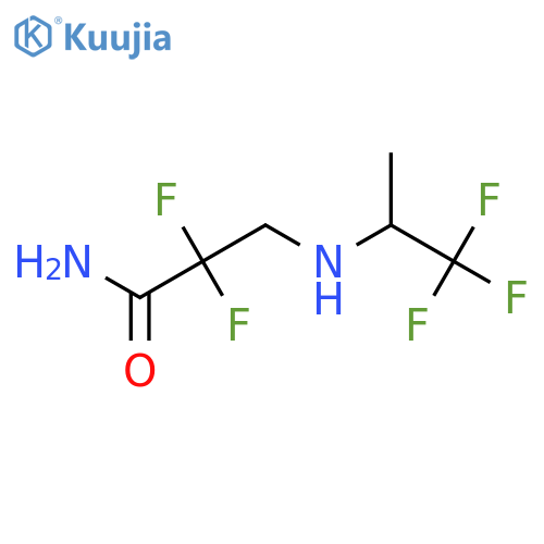 2,2-difluoro-3-(1,1,1-trifluoropropan-2-yl)aminopropanamide structure
