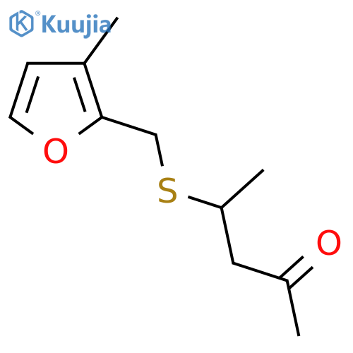 4-{(3-methylfuran-2-yl)methylsulfanyl}pentan-2-one structure