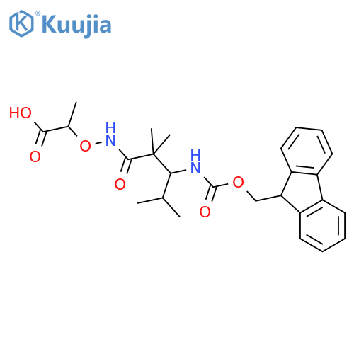 2-{3-({(9H-fluoren-9-yl)methoxycarbonyl}amino)-2,2,4-trimethylpentanamidooxy}propanoic acid structure