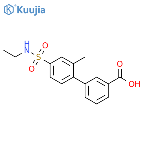 4′-[(Ethylamino)sulfonyl]-2′-methyl[1,1′-biphenyl]-3-carboxylic acid structure
