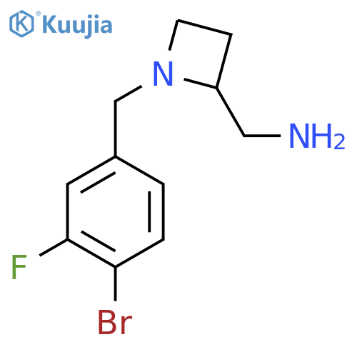 {1-(4-bromo-3-fluorophenyl)methylazetidin-2-yl}methanamine structure