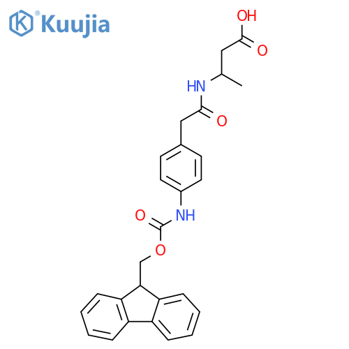 3-{2-4-({(9H-fluoren-9-yl)methoxycarbonyl}amino)phenylacetamido}butanoic acid structure