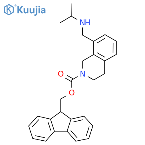 (9H-fluoren-9-yl)methyl 8-{(propan-2-yl)aminomethyl}-1,2,3,4-tetrahydroisoquinoline-2-carboxylate structure